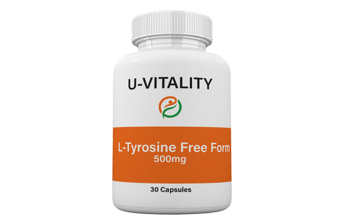 L Tyrosine 500mg Free Form, Chronic Fatigue Depression, Made in USA, Free Shipping