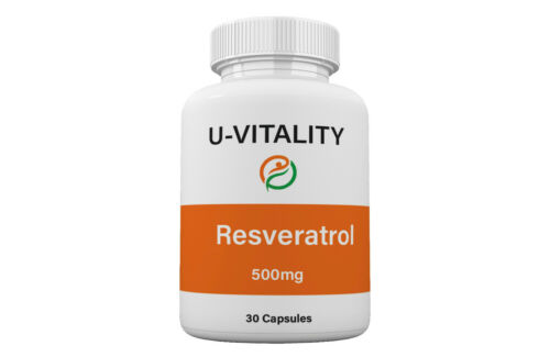 Resveratrol 500 mg Capsules, red wine extract Antioxidant, Heart Health, Anti Aging