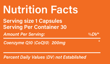 Load image into Gallery viewer, Coenzyme CoQ-10 200mg, Strenght Heart Supplemant, Antioxodant, Caps,Free Shipping