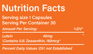 Lutein 40 mg with Zeaxanthin Support EyeHealth Capsules Made in USA