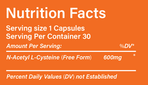 Foods NAC N Acetyl Cysteine 600mg Free Radical Protect Selenium Free Shipping