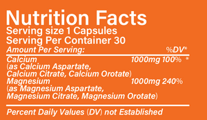 Super Calcium 1000mg and Magnesium 1000mg, Bone and Heart, Free Shipping