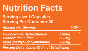 Triple Strenght w Glucosamine & Chondroitin w/ MSM, Caps, Joint Pain Relief