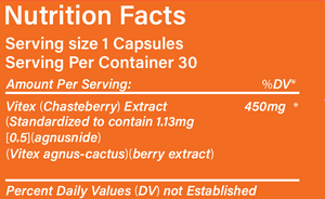 Vitex Chasteberry Extract/Agnus Castus 900 mg Capsules Chaste Berry Made in USA