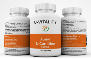 Acetil L Carnitine 500mg in Capsules, Free Shipping