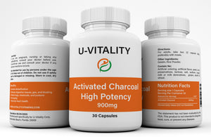 Activated Black Charcoal Capsules with high potency 900mg