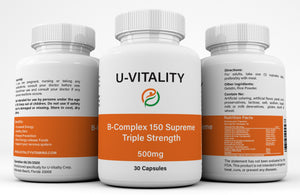 Vitamin B Complex with Free shipping, Caps, Reduce Stress with Energy Plus