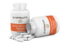 Load image into Gallery viewer, Biotin Vitamins Capsules 10 000 mcg, High potency for Hair, Skin, Nails