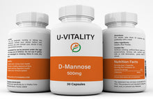 Load image into Gallery viewer, D-Mannose 500 mg Capsules Urinary Tract Health, Bladder Cleanse UTI Prevention