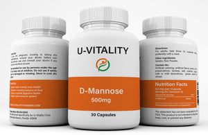 D-Mannose 500 mg Capsules Urinary Tract Health, Bladder Cleanse UTI Prevention