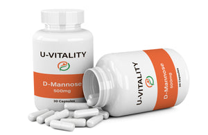 D-Mannose 500 mg Capsules Urinary Tract Health, Bladder Cleanse UTI Prevention