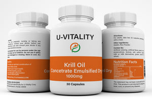 Krill Oil, 1000mg capsules, Omega 3, Odorless, Improve Heart Health