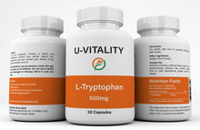 Load image into Gallery viewer, L Tryptophan extract 500mg Capsules, Serotonin Helps Support Mood Relaxation Calm