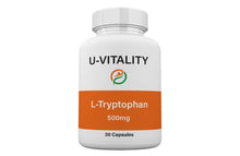 Load image into Gallery viewer, L Tryptophan extract 500mg Capsules, Serotonin Helps Support Mood Relaxation Calm