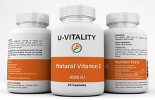 Load image into Gallery viewer, Natural Vitamin E 1000 IU, Alpha Tocopherol Mixed, Skin care, Heart health, USA Made