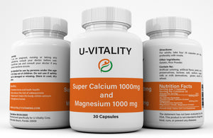 Super Calcium 1000mg and Magnesium 1000mg, Bone and Heart, Free Shipping