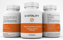 Load image into Gallery viewer, Vitex Chasteberry Extract/Agnus Castus 900 mg Capsules Chaste Berry Made in USA