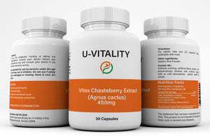 Vitex Chasteberry Extract/Agnus Castus 900 mg Capsules Chaste Berry Made in USA